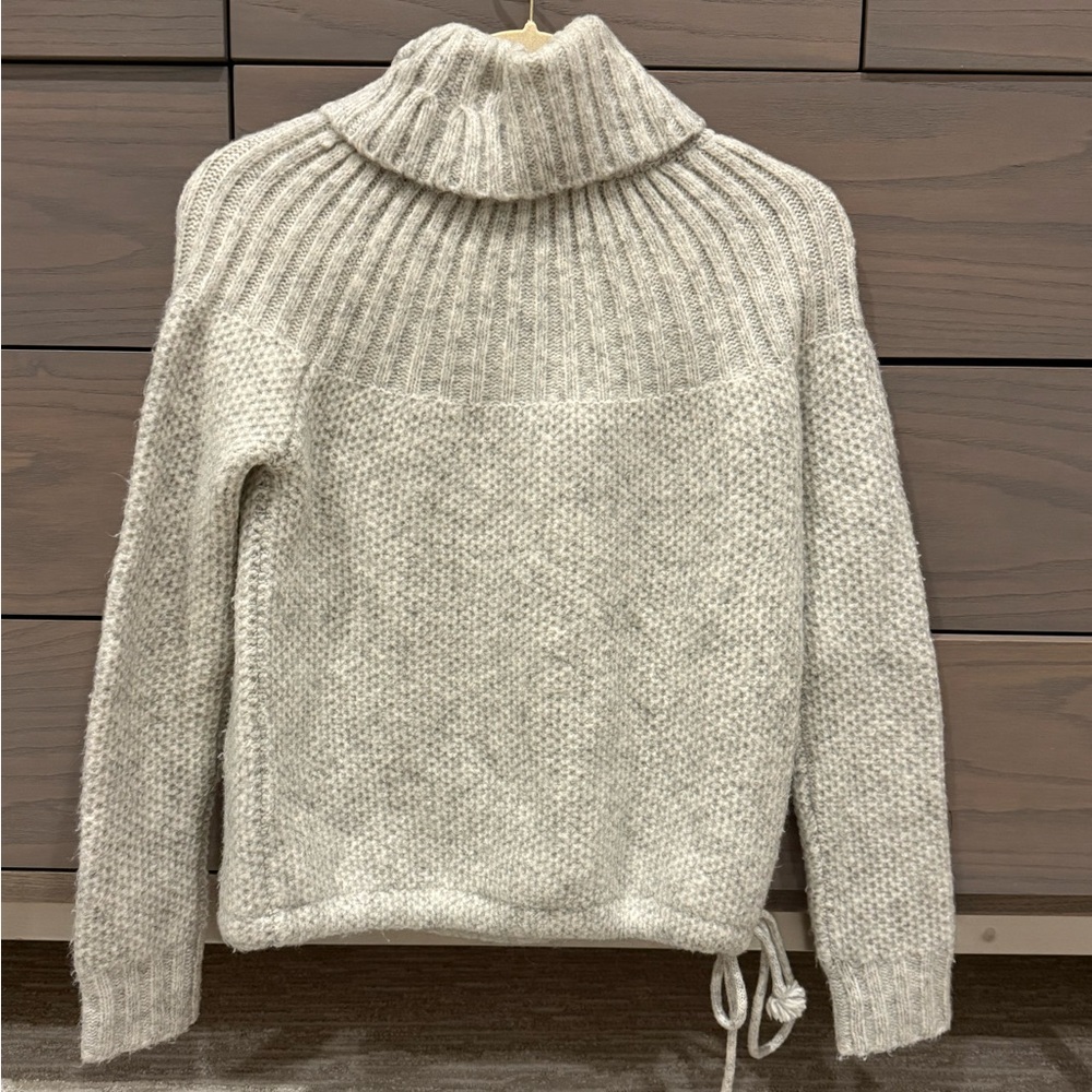 Madewell Grey Snowbound Drawstring Pullover Turtl… - image 5